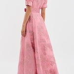 Aria belted dress with balloon sleeves, view 4