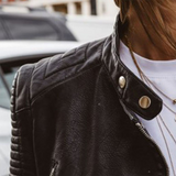 Kitty | Timeless Structured Zip-Up Vegan Leather Jacket