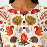 Alma autumn forest motif jumper, view 4