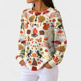 Alma autumn forest motif jumper, view 2