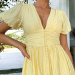 Rosalind summer maxi dress in Yellow, view 4