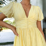 Rosalind summer maxi dress in Yellow, view 4