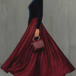 Cara Velvet and Satin Gown, view 2