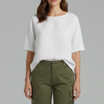 Cargo shorts with multi pocket detail in Army Green, front view