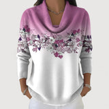Bonnie floral cowl neck jumper in Pink, view 3
