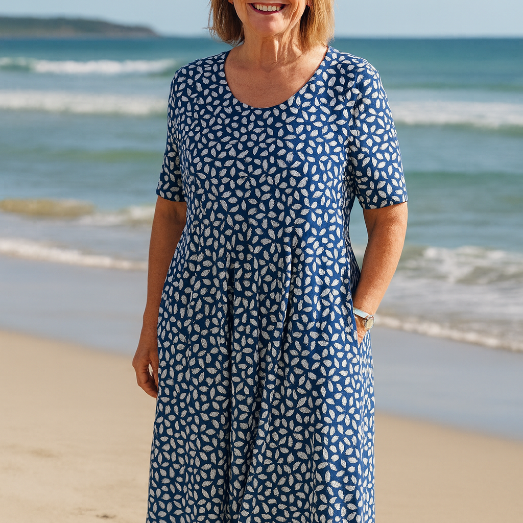 Ivryrose layered dress in Light Blue, front view