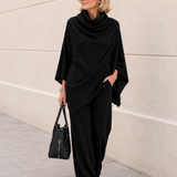 Seraphine draped top and wide-leg trouser set, view 2