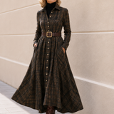 Millie belted plaid shirt dress, view 2
