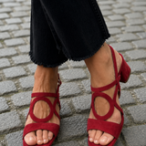 Talia woven sandal in Red, view 8