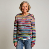 Christina rainbow striped jumper, view 2