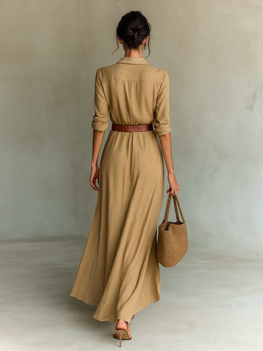 Amira elegant wrap maxi dress, view 2