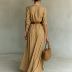 Amira elegant wrap maxi dress, view 2