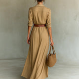 Amira elegant wrap maxi dress, view 2