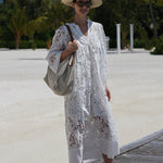 Luana white lace summer dress, view 2