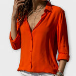 Natalie elegant blouse in Orange, view 2