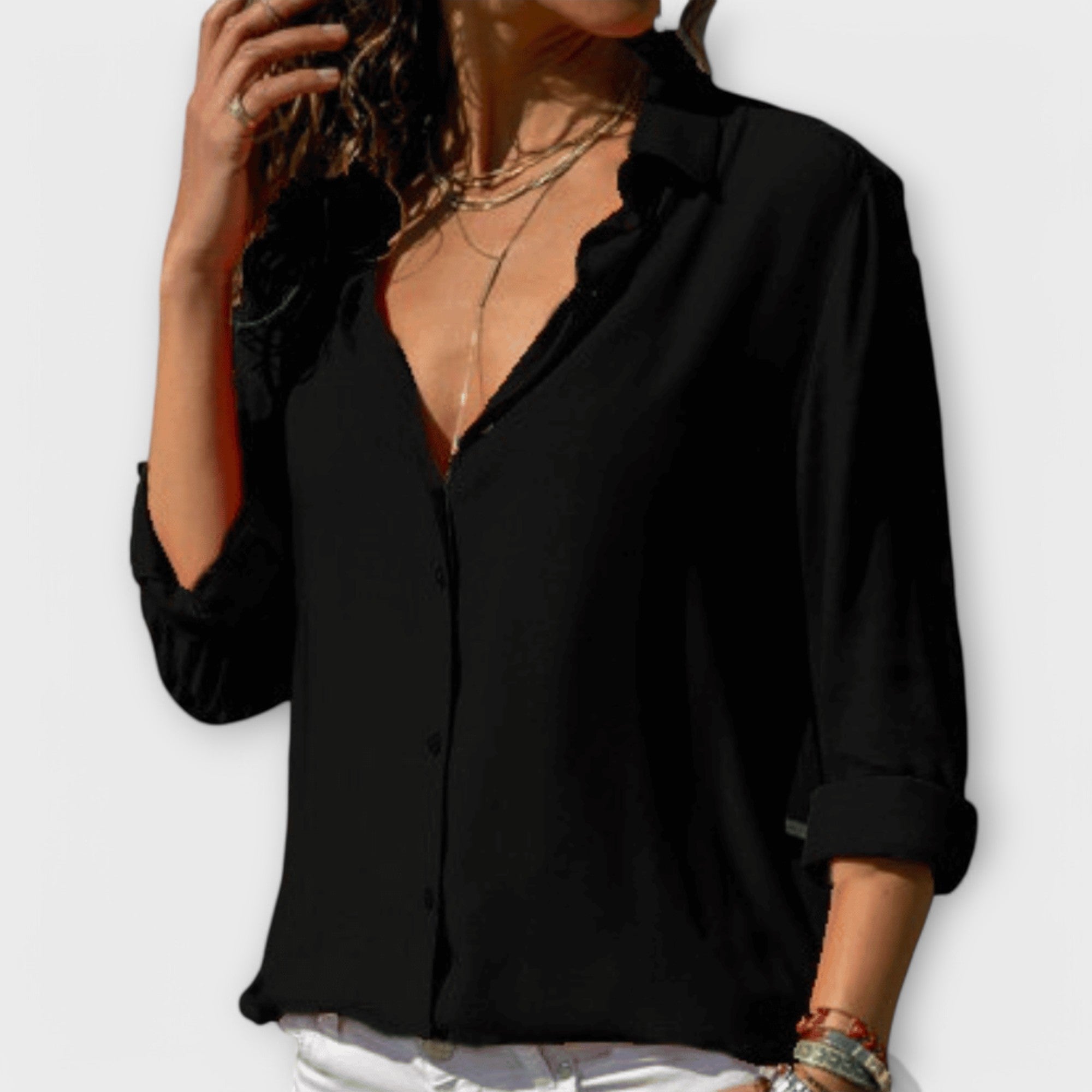 Natalie elegant blouse in Black, view 7