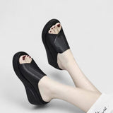 Celionette Orthopaedic Wedge Sandals in Black, view 2