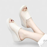 Celionette Orthopaedic Wedge Sandals in Beige, view 3