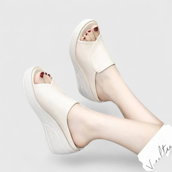 Celionette Orthopaedic Wedge Sandals in Beige, view 3