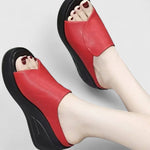 Celionette Orthopaedic Wedge Sandals in Red, view 4