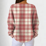 Emily pink check jumper, view 3