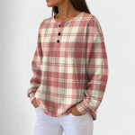 Emily pink check jumper, view 2