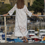 Luana white lace summer dress, view 9