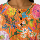 Florence orange floral jumper, view 4