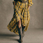 Abril belted check shirt dress, view 3