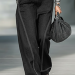 Sleeveless Jumpsuit with White Hem, view 4