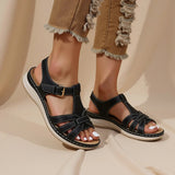 Hanna Multi Strap Walking Sandals in Black, view 2
