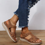 Hanna Multi Strap Walking Sandals in Brown, view 5