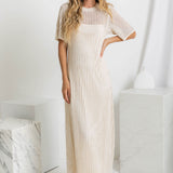 Airlie open knit maxi dress in White, view 6