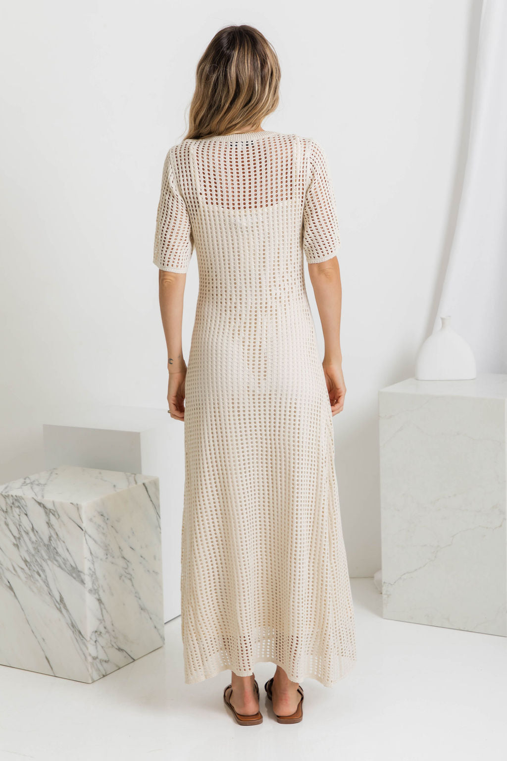 Airlie open knit maxi dress, view 5