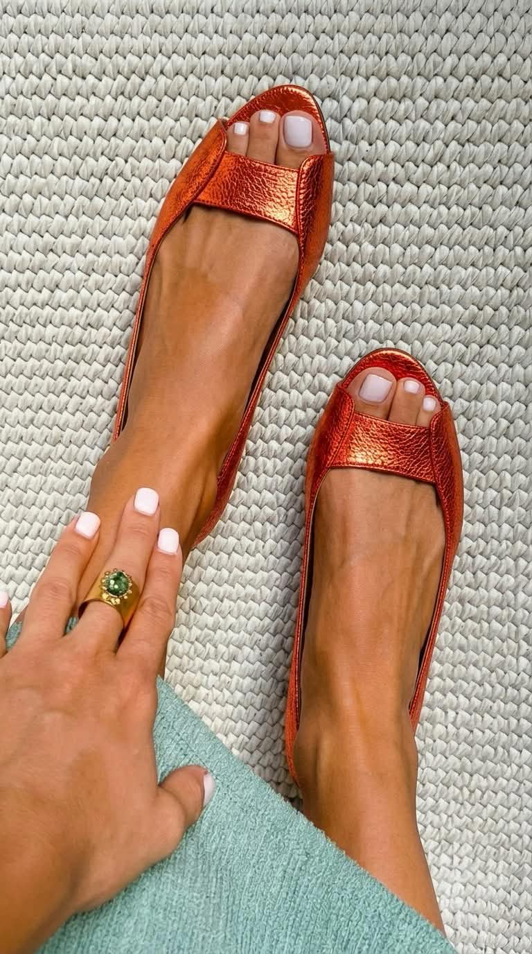 Delphine Strappy Heel Sandals in Orange, view 5