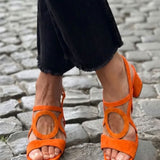 Talia woven sandal in Orange, view 6