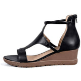 Amara Refined Strap Wedge Sandals, view 5