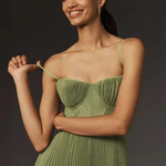 Véronique emerald green maxi dress, view 12