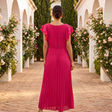 Seraphina pleated maxi dress, view 4