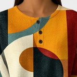 Leah geometric retro print jumper, view 4
