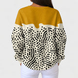 Liv yellow and white animal print jumper, view 3