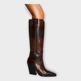 Sadie | Croc-Print Boots