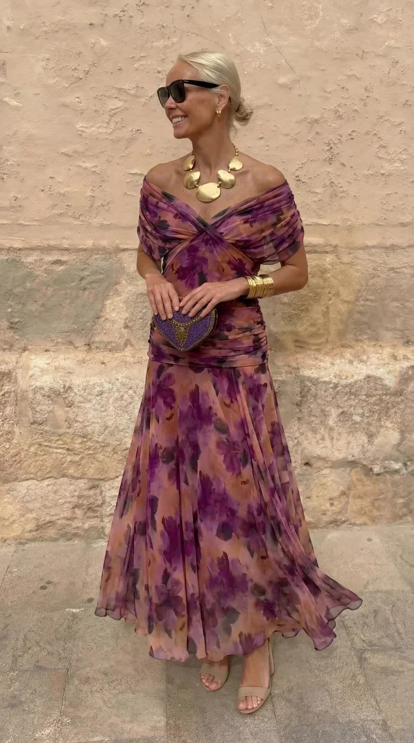 Hendrika floral evening dress in Enchanted Garden, view 2