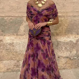 Hendrika floral evening dress in Enchanted Garden, view 2