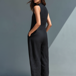 Sleeveless Linen Blend Jumpsuit, view 2
