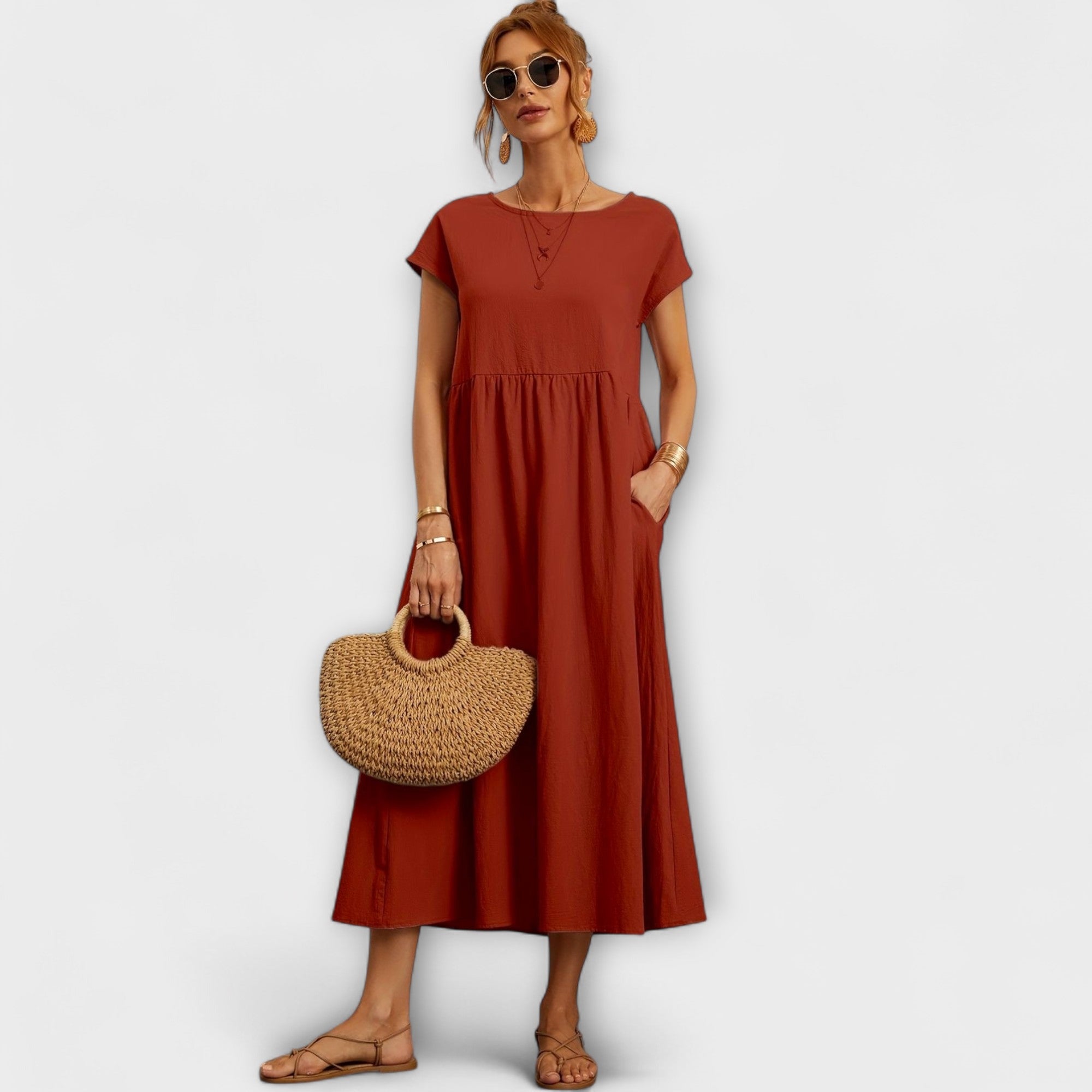 Magnolia casual maxi dress in Brown, view 10