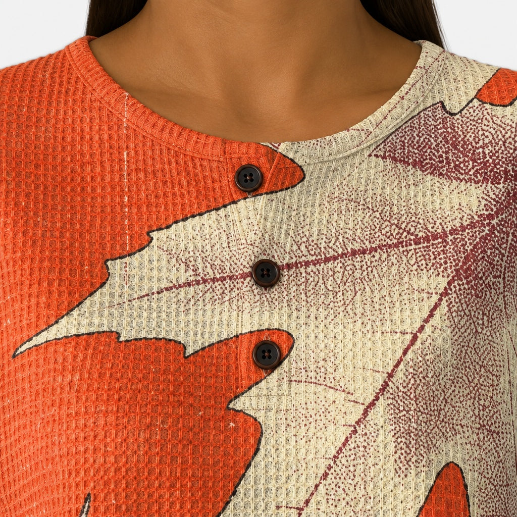 Molly orange autumn leaf jumper, view 4