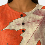 Molly orange autumn leaf jumper, view 4