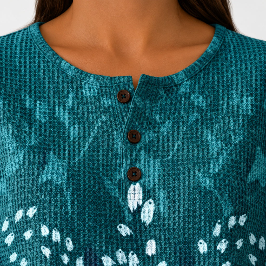 Nora petrol floral jumper, view 4