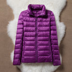 Ulla purple puffer jacket, view 2